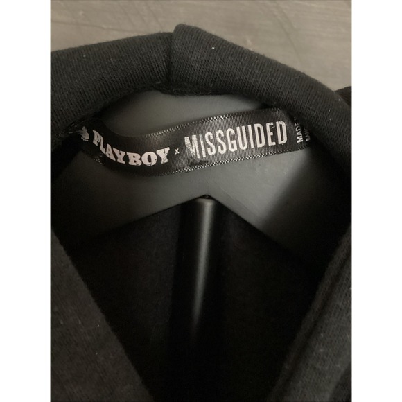 Playboy Misguided 2013 Black Hoodie Sweatshirt Preowned - Picture 3 of 11